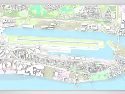 London City airport United Kingdom 3D model