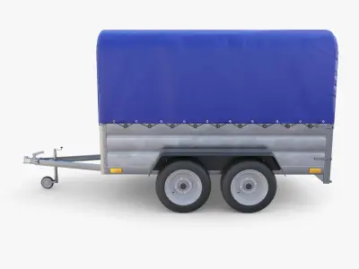 Cargo Trailer v5 Low-poly 3D model
