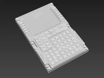 Multipurpose Control and Display Unit Low-poly 3D model