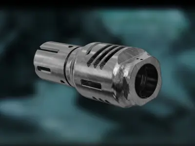 muzzle brake hybrid res 3D model