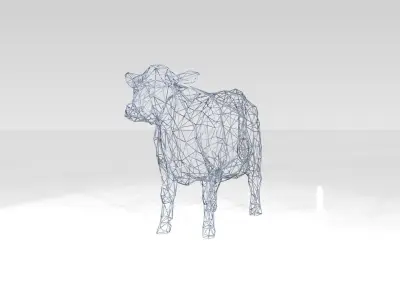 Cow Wireframe 3D model