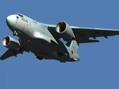 JASDF Kawasaki C-2 Cargo Plane  revised edition 3D model