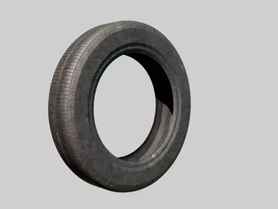 Simple old tire Free 3D model
