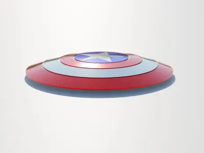 Captain America Shield 3D Model Free low-poly 3D model