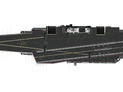 Shandong Chinese aircraft carrier   002 aircraft carrier Navy 3D model