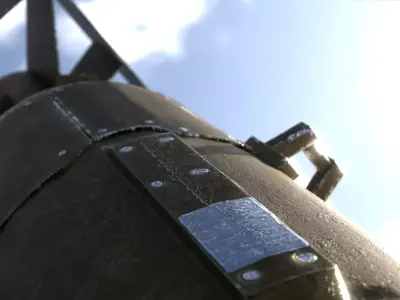 Little Boy Atomic Bomb Low-poly 3D model