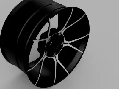 Alloy wheels Low-poly 3D model