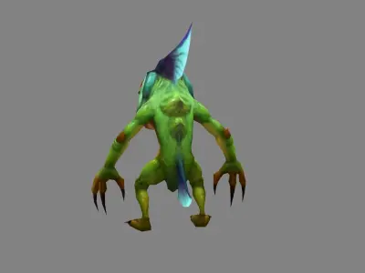 Merman Monster  - Fish Demon Low-poly 3D model