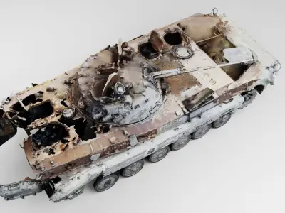 russian BMP-2 IFV destroyed by Ukrainian army 3D model