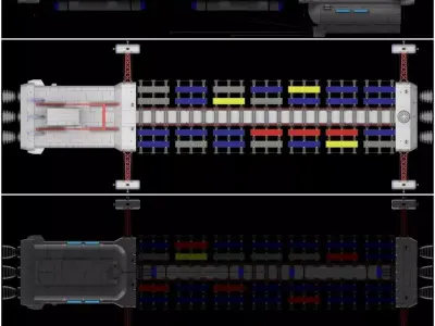Heavy SciFi Cargo Freighter 3D model