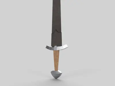 slavic sword Low-poly 3D model