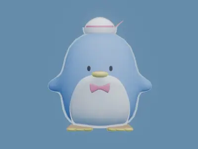 Tuxedo Sam Low-poly 3D model Low-poly 3D model