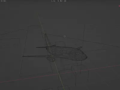 Isometric Airplane   Low-poly 3D model