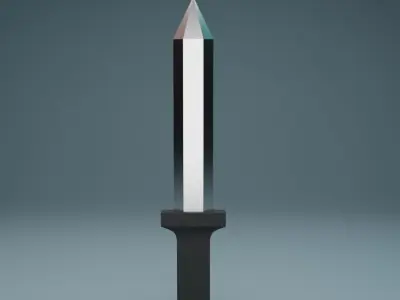 Low-Poly Knife sword Low-poly 3D model