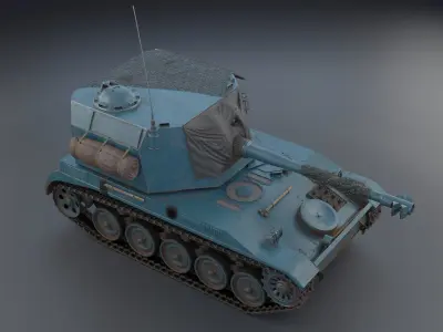 AMX-13 SPG PBR Model 3D model