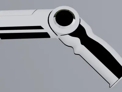 Alien blaster concept Low-poly 3D model