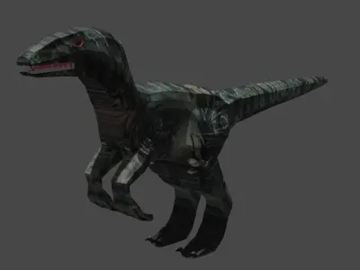 VELOCIRAPTOR DINOSAURS Low-poly 3D model