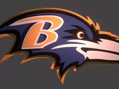 Ravens logo 3D model