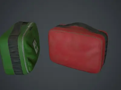 Medkits Bags Fabric Low-poly 3D model