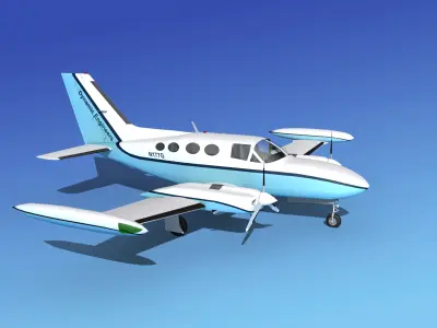Cessna 421 Golden Eagle V18 3D model