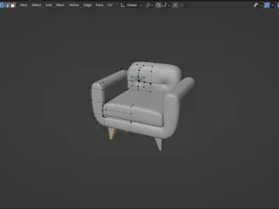 A simple sofa 3d Free 3D model