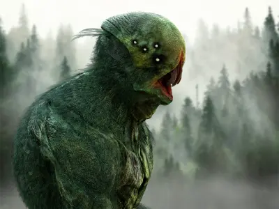 Forest Beast Low-poly 3D model