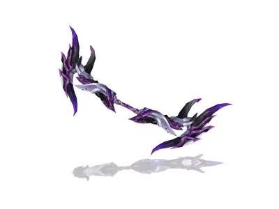 Corrupted Holy Bow Low-poly 3D model