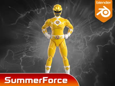 Yellow Ranger - Mighty Morphin Power Rangers The Movie 3D model