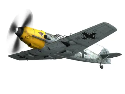 Messerschmitt - BF-109 E - White 2 - JG 5 3D model
