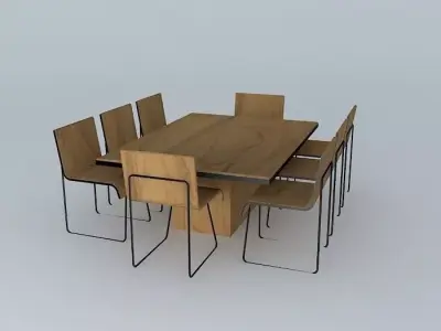 Dinner Table Tikaio Free 3D model