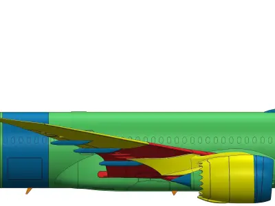 141111-8 Model kit Boeing 787-8 GEnx Up 3D print model