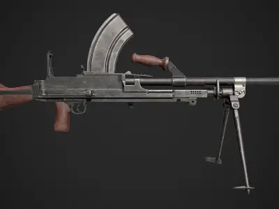 Bren Mk II LMG Low-poly 3D model