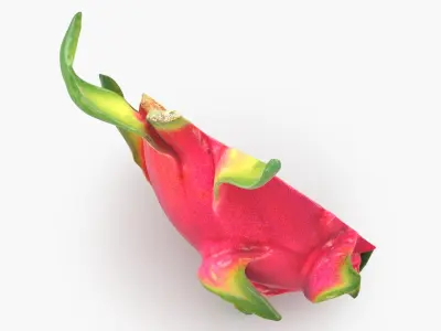 Half Dragon Fruit 01 Color 2 3D model