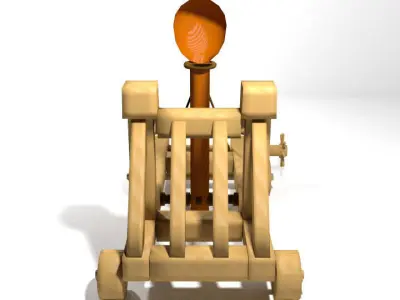 Medieval War Machine - Catapult 3D model