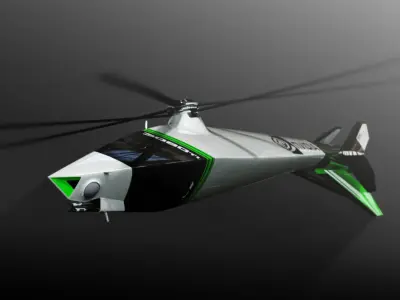 Nvidia RTX concept helicopter Low-poly 3D model