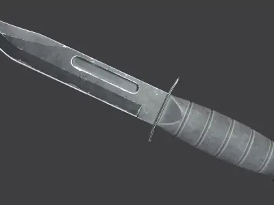 Combat Knife Low Poly Low-poly 3D model