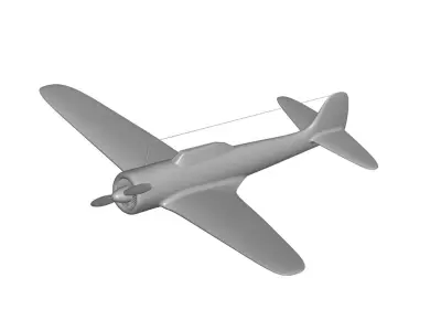 Nakajima Ki-43 Hayabusa 3D model