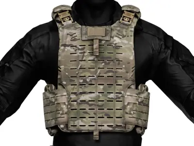 MVS US ARMY PLATE CARRIER VEST Low-poly 3D model