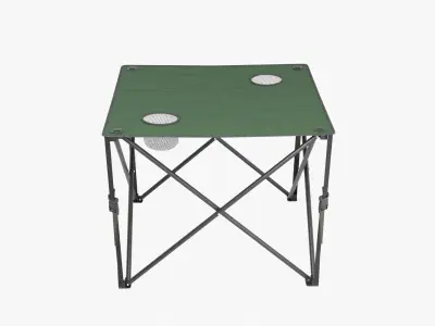 Camping Table Green Low-poly 3D model