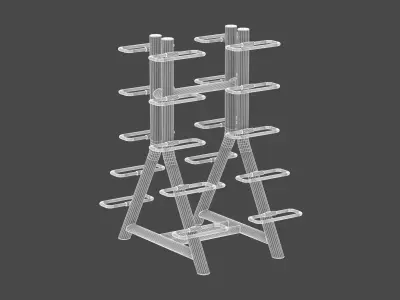 Technogym Vertical Dumbbell Rack 3D model