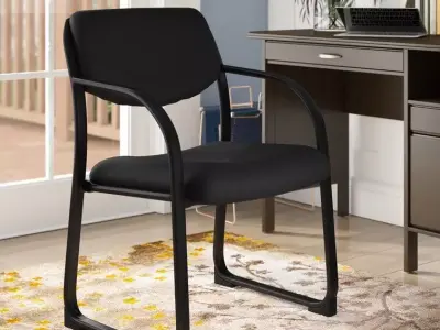 WP Bentonville Stackable Polyester Seat Waiting Room Chair 3D model