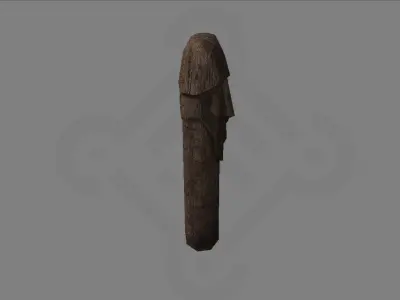 Viking pole god Odin Low-poly 3D model
