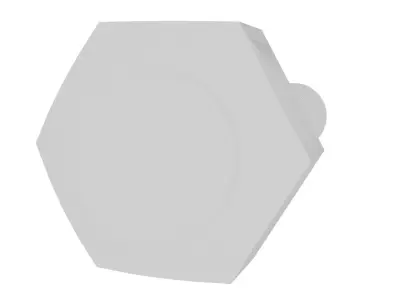 Hex Head and Nut Bolt 3D model