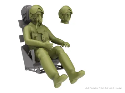 Jet Fighter Pilot 3D print model