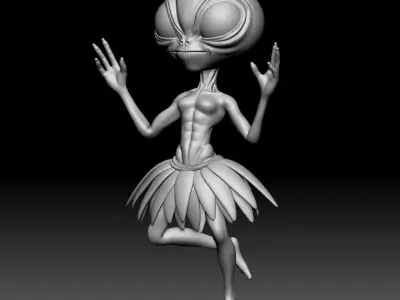 Alien Statue - 0240 3D print model
