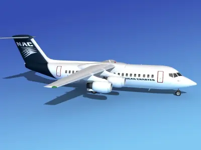 BAe 146-300 North America Charters 3D model