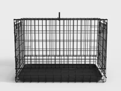 METAL PET ANIMAL CAGE Low-poly 3D model