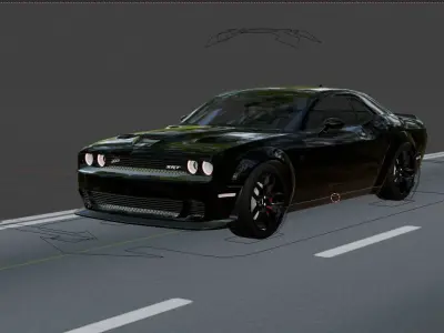 DODGE HELLCAT RIGGED Free 3D model