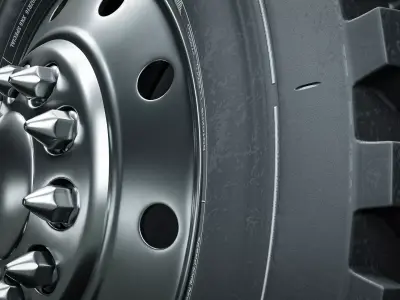 Marmon Terrain Tire and Rim 3D model