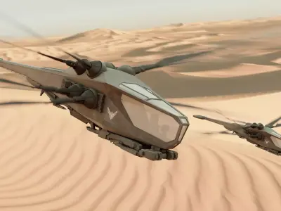 Ornithopter Dune Low-poly 3D model